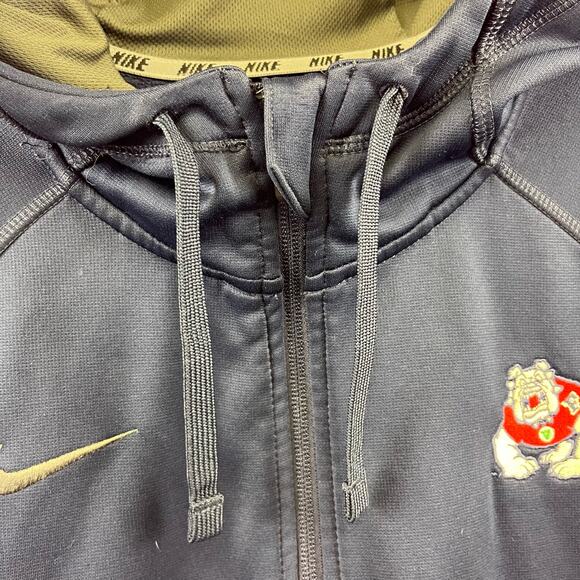 Fresno State Bulldogs Jacket Nike XL Jacket Hood Therma Fit Full Zip Embroidered - Picture 13 of 16